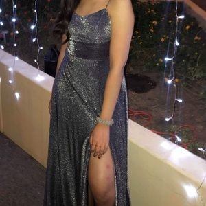 Shiny, Silver Prom Dress